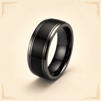 Black Enamel Ring