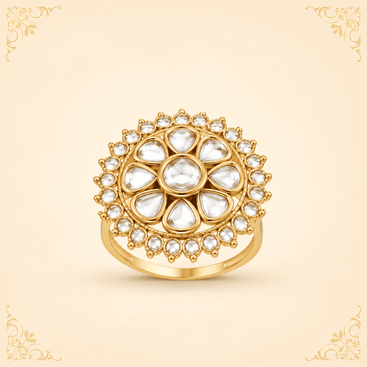 Classic Kundan Ring