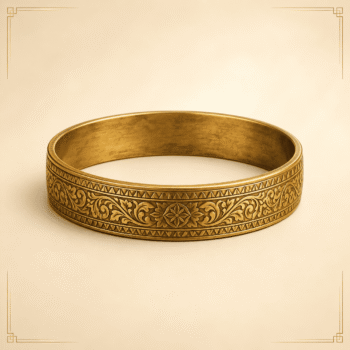 Engraved Brass Kada