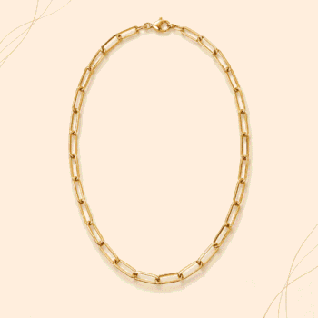 Gold Plated Paperclip Chain