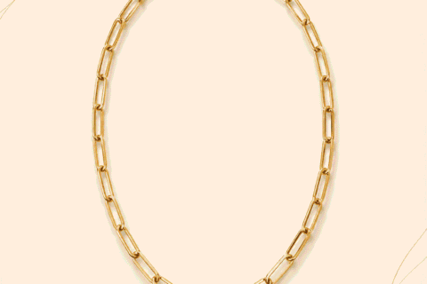 Gold Plated Paperclip Chain