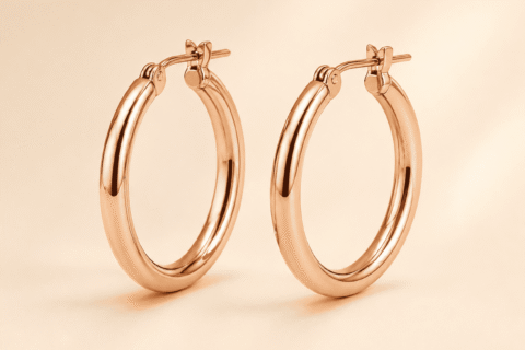 Rose Gold Hoop Earrings