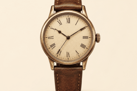 Vintage Leather Strap Watch